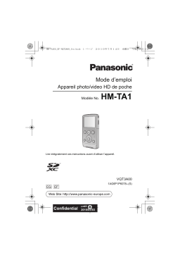 Panasonic HMTA1EF Operating instrustions