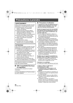 Panasonic HXA500E Operating instrustions