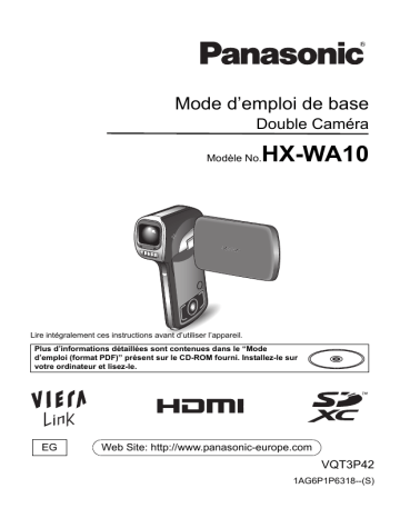 Mode d'emploi | Panasonic HXWA10EG Operating instrustions | Fixfr