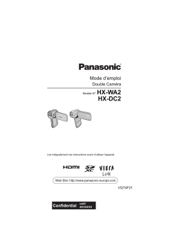 Panasonic HXWA2EG Operating instrustions