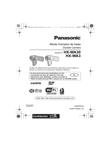 HXWA30EG | HXWA3EF | HXWA30EF | Mode d'emploi | Panasonic HXWA3EG Operating instrustions | Fixfr