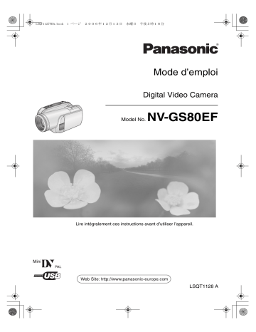 Mode d'emploi | Panasonic NVGS80EF Operating instrustions | Fixfr