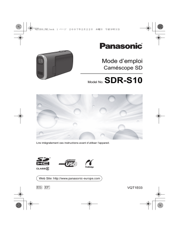 Mode d'emploi | Panasonic SDRS10 Operating instrustions | Fixfr
