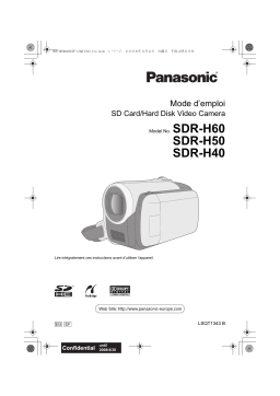 Panasonic SDRH50 Operating instrustions