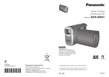 Mode d'emploi | Panasonic SDRSW21 Operating instrustions | Fixfr