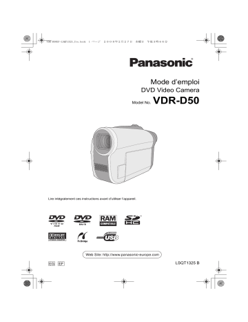 Mode d'emploi | Panasonic VDRD50 Operating instrustions | Fixfr