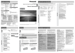 Panasonic CQC1101U Operating instrustions