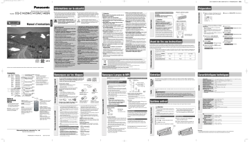 CQC1415N | CQC1405N | Mode d'emploi | Panasonic CQC1425N Operating instrustions | Fixfr