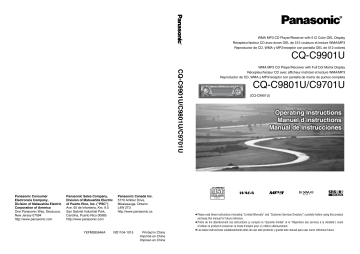 CQC9901U | CQC9801U | Mode d'emploi | Panasonic CQC9701U Operating instrustions | Fixfr