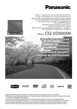 Panasonic CQVD5005N Operating instrustions