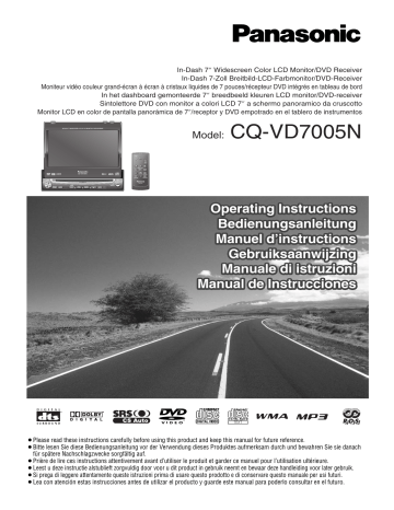 Mode d'emploi | Panasonic CQVD7005N Operating instrustions | Fixfr