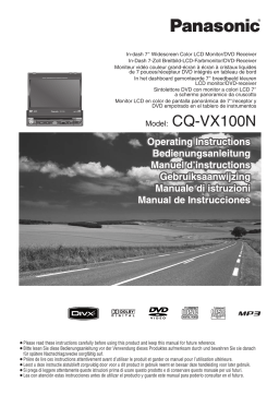 Panasonic CQVX100N Operating instrustions