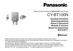 Panasonic CYBT100N Operating instrustions