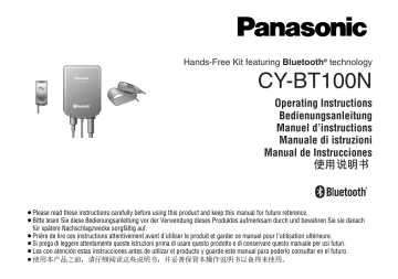 Mode d'emploi | Panasonic CYBT100N Operating instrustions | Fixfr