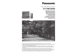 Panasonic CYVM7203N Operating instrustions