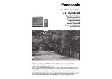 Mode d'emploi | Panasonic CYVM7203N Operating instrustions | Fixfr
