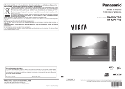 Panasonic TH37PV7FS Operating instrustions