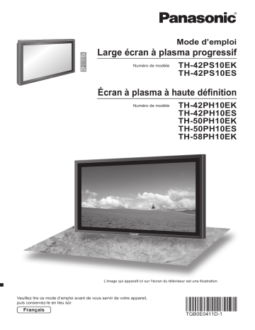 TH42PH10ES | TH42PS10ES | TH42PS10EK | TH42PH10EK | TH50PH10EK | TH58PH10EK | Mode d'emploi | Panasonic TH50PH10ES Operating instrustions | Fixfr