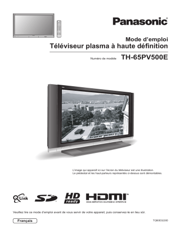 Mode d'emploi | Panasonic TH65PV500E Operating instrustions | Fixfr