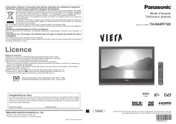 Panasonic THD42PF72F Operating instrustions