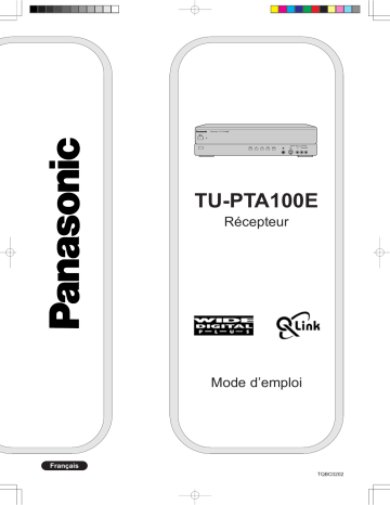 Mode d'emploi | Panasonic TUPTA100E Operating instrustions | Fixfr