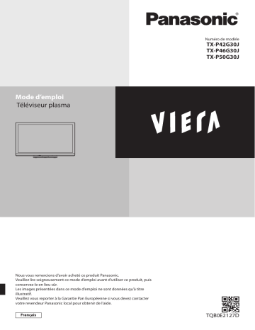 TXP42G30J | TXP46G30J | Mode d'emploi | Panasonic TXP50G30J Operating instrustions | Fixfr