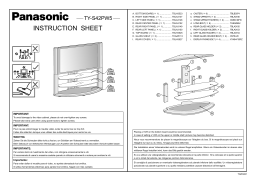 Panasonic TYS42PW5 Operating instrustions