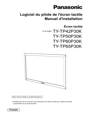 TYTP60P30K | TYTP42P30K | TYTP65P30K | Mode d'emploi | Panasonic TYTP50P30K Operating instrustions | Fixfr