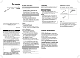 Panasonic TYTPEN2 Operating instrustions