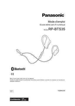 Panasonic RPBTS35E1 Operating instrustions