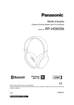 Panasonic RPHD605NE Operating instrustions
