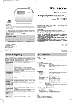 Panasonic SLPH660 Operating instrustions