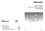 Panasonic RPBTS50E Operating instrustions