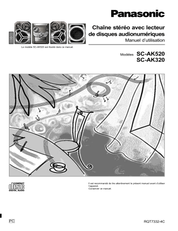 SCAK320 | Mode d'emploi | Panasonic SCAK520 Operating instrustions | Fixfr