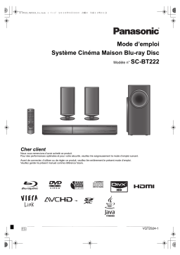 Panasonic SCBT222 Operating instrustions