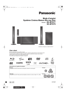 Panasonic SCBTX77 Operating instrustions