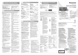 Panasonic SCHC20EF Operating instrustions