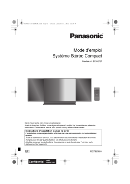 Panasonic SCHC37EF Operating instrustions