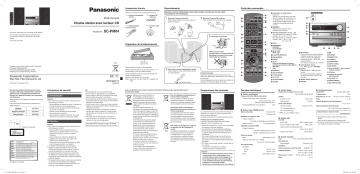 Mode d'emploi | Panasonic SCPM04EF Operating instrustions | Fixfr