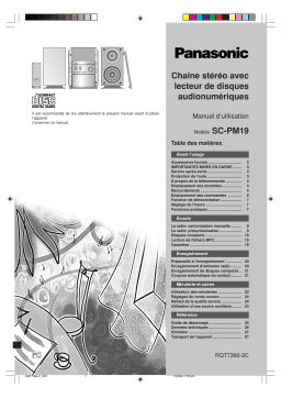 Panasonic SCPM19 Operating instrustions