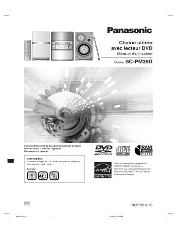 Mode d'emploi | Panasonic SCPM39D Operating instrustions | Fixfr