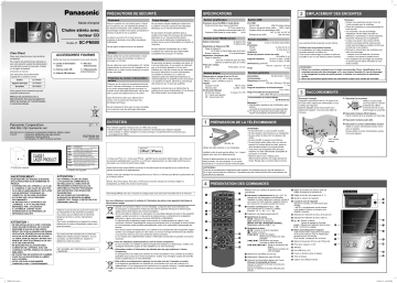 Mode d'emploi | Panasonic SCPM500EF Operating instrustions | Fixfr