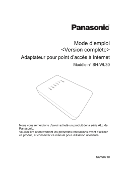 Panasonic SHWL30EC Operating instrustions