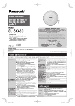 Panasonic SLSX480 Operating instrustions