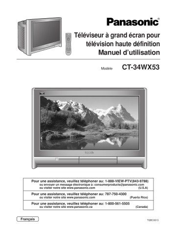 Mode d'emploi | Panasonic CT34WX53 Operating instrustions | Fixfr