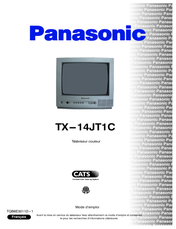 Mode d'emploi | Panasonic TX14JT1C Operating instrustions | Fixfr