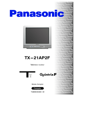 Mode d'emploi | Panasonic TX21AP2F Operating instrustions | Fixfr