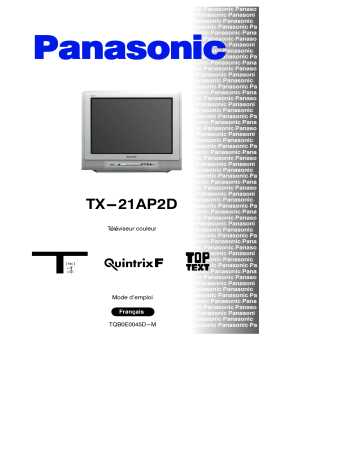 Mode d'emploi | Panasonic TX21AP2D Operating instrustions | Fixfr