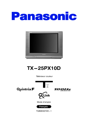 Mode d'emploi | Panasonic TX25PX10D Operating instrustions | Fixfr