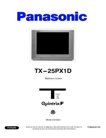 Mode d'emploi | Panasonic TX25PX1D Operating instrustions | Fixfr